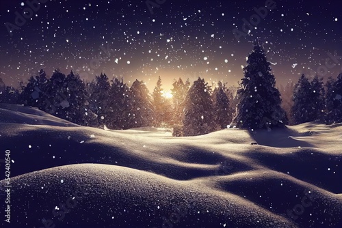 winter night scene © JUNGO
