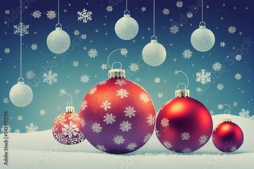 christmas background with balls