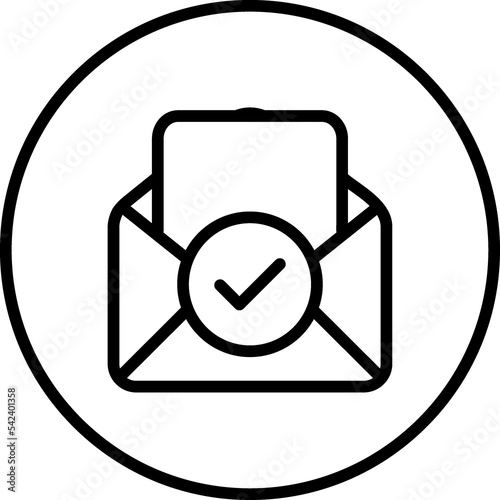 Checked email linear icon