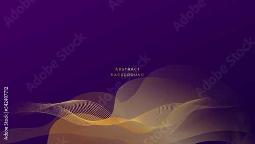 Abstract luxury gold and purple background. Creative luxury navy purple and golden lines background design.