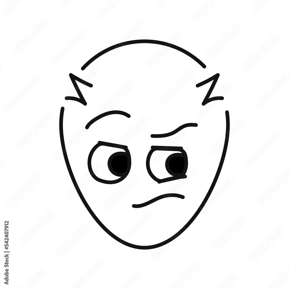 Oval blue character color line icon. Mascot of emotions. Oval blue character color line icon. Mascot of emotions.
