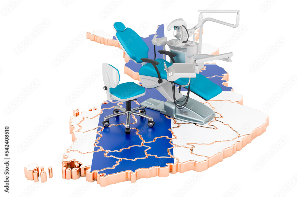 Dentistry in Finland concept, 3D rendering Dentistry in Finland concept, 3D rendering