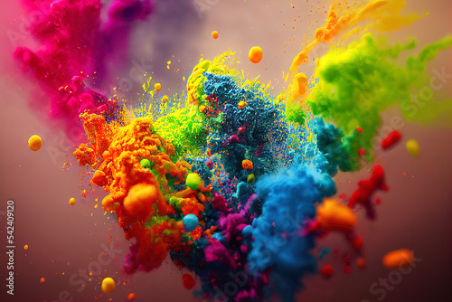 abstract colorful background with splashes