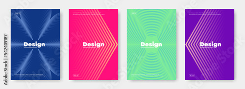 Set of cover design templates with lines for banners, posters, flyers, brochures, and page layouts other. Vector, 2022-2023
