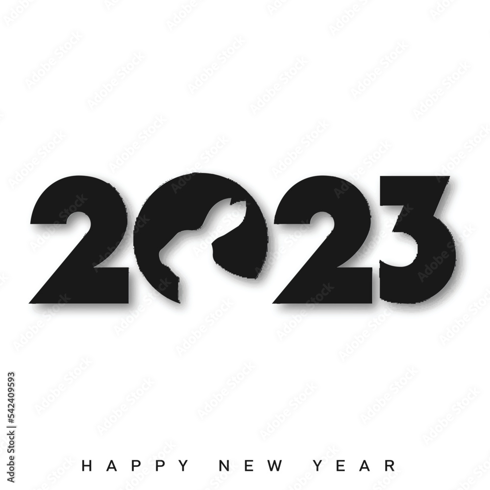 2023 Happy New Year and Merry Christmas text design. Vector 2023 Happy New Year and Merry Christmas text design. Vector