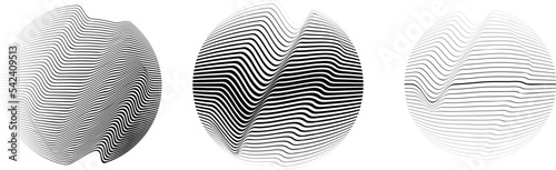 Set of spheres . Lines constructed transparent sphere .Vector  .Technology sphere Logo . Design element for posters, social media, templates, flyers, brochures . Abstract trendy transparent circles .