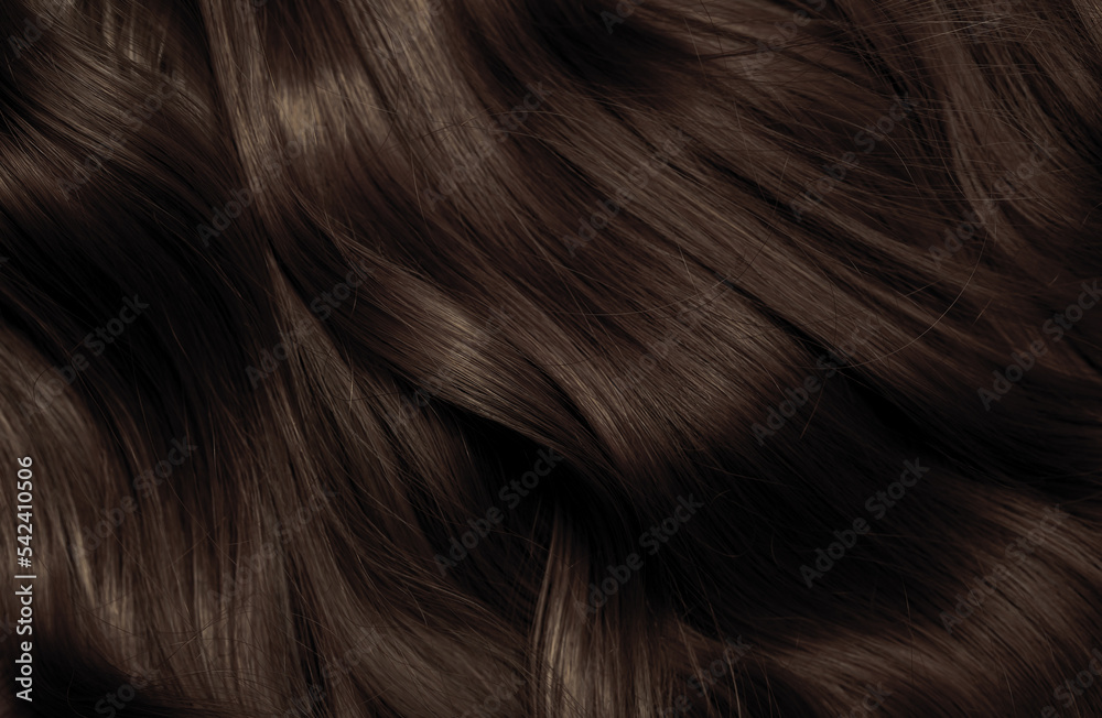 Εκτύπωση καμβά Brown hair close-up as a background