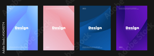 Set of cover business design templates. Abstract modern gradient shapes composition for banners, posters, flyers, brochures, and page layouts other. Vector, 2022-2023