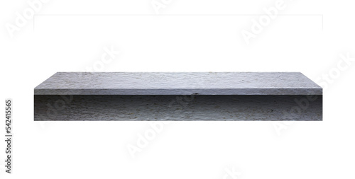 Empty concrete table top isolated, desk mockup, product display stand