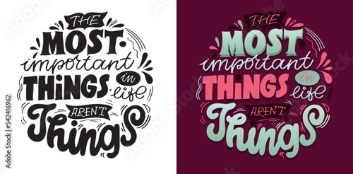 Inspirational quote hand drawn doodle lettering. Modern calligraphy. Brush painted letters  vector