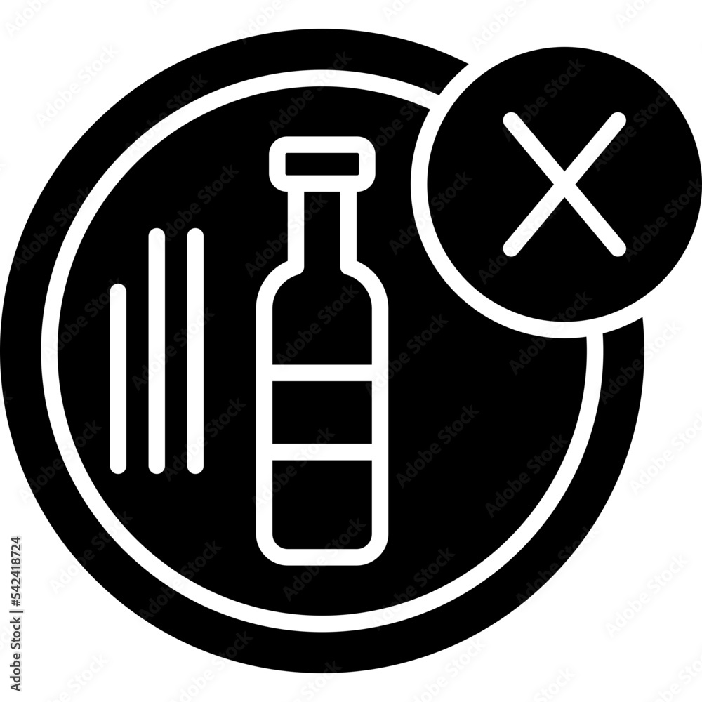 Fototapeta premium No Alcohol Icon