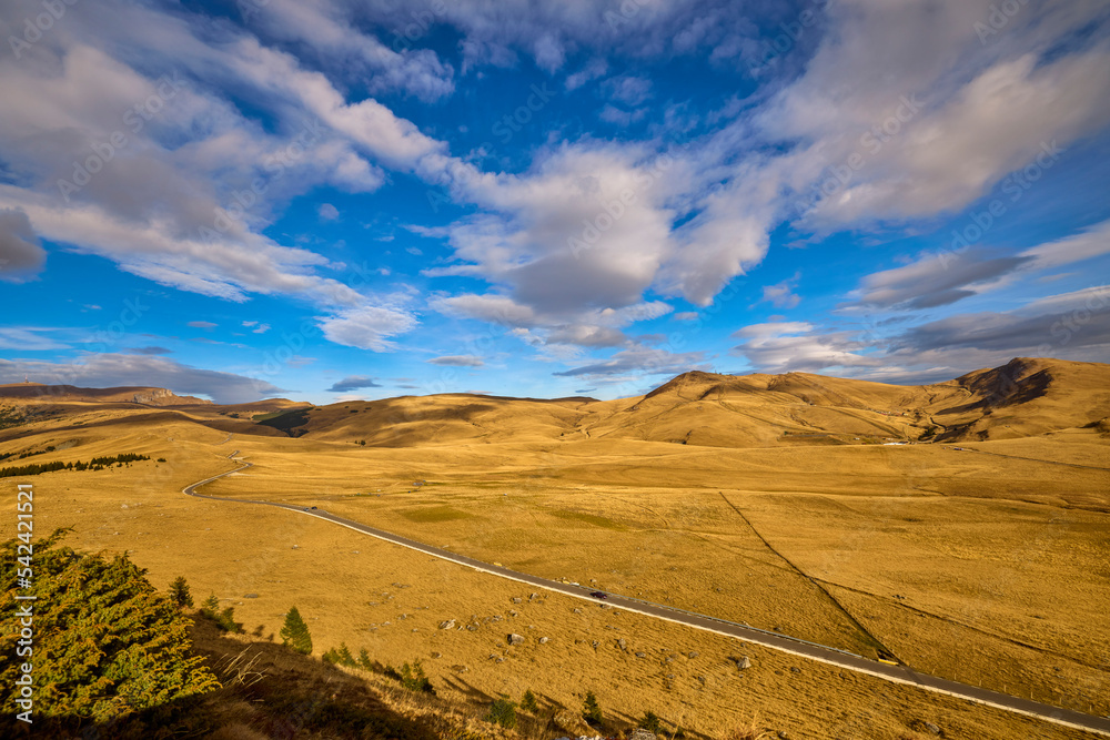 Beautiful mountain autumn landscape in Bucegi Mountains Romania