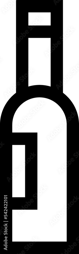 Bottle of wine vector icon Bottle of wine vector icon