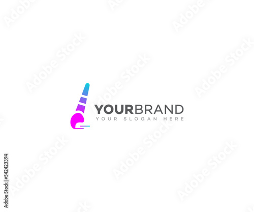 art brush logo Vector Template Symbol .