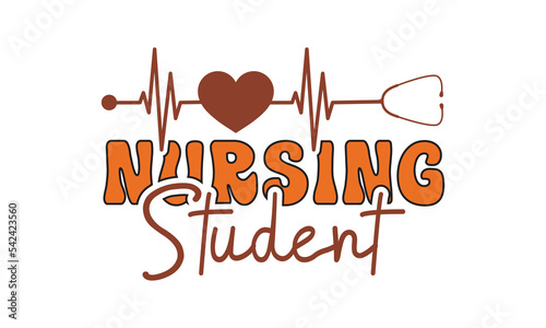 Nursing Student svg, Nurse svg, Nurse Typography T-shirt design, Nursing Black T-shirt design, Doctor T-shirt design Can be used for menu, One Lucky Nurse Printable Vector Illustration