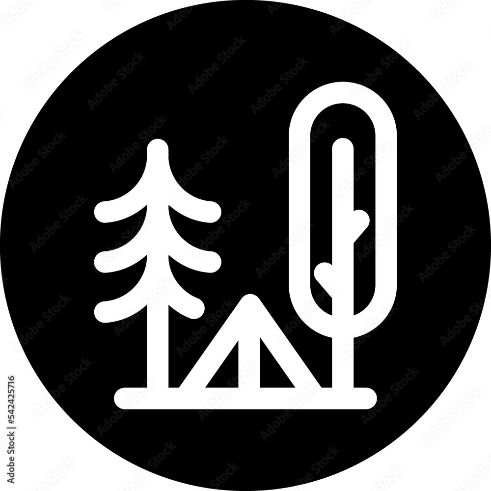 Camping tent line icon Camping tent line icon