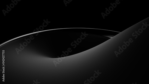 Abstract black background Illustration. 3d rendering