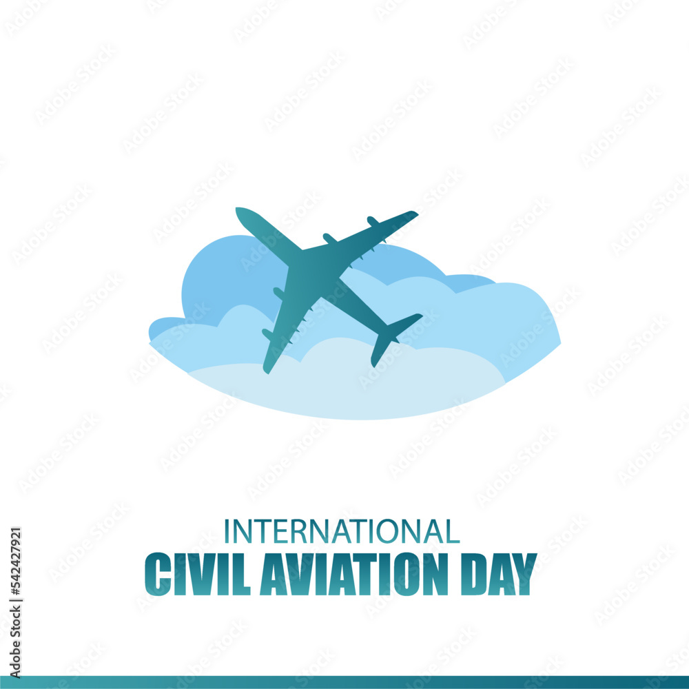 Vector Illustration of International Civil Aviation Day. Simple and Elegant Design