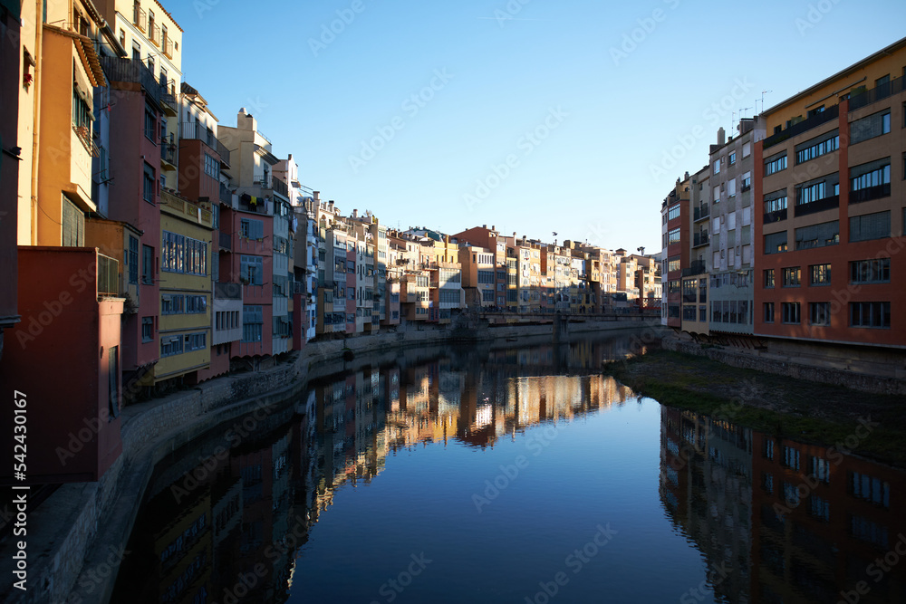 Hanging houses over the Oñar river, Girona, Tarragona, Spain