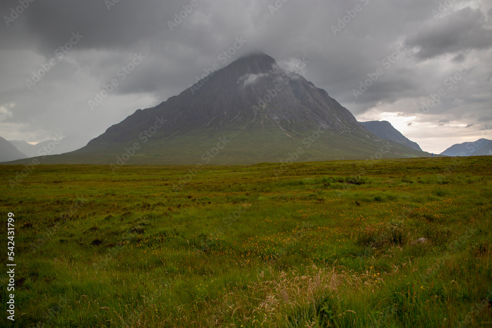 Mountains and valleys in Glencoe, Scotland