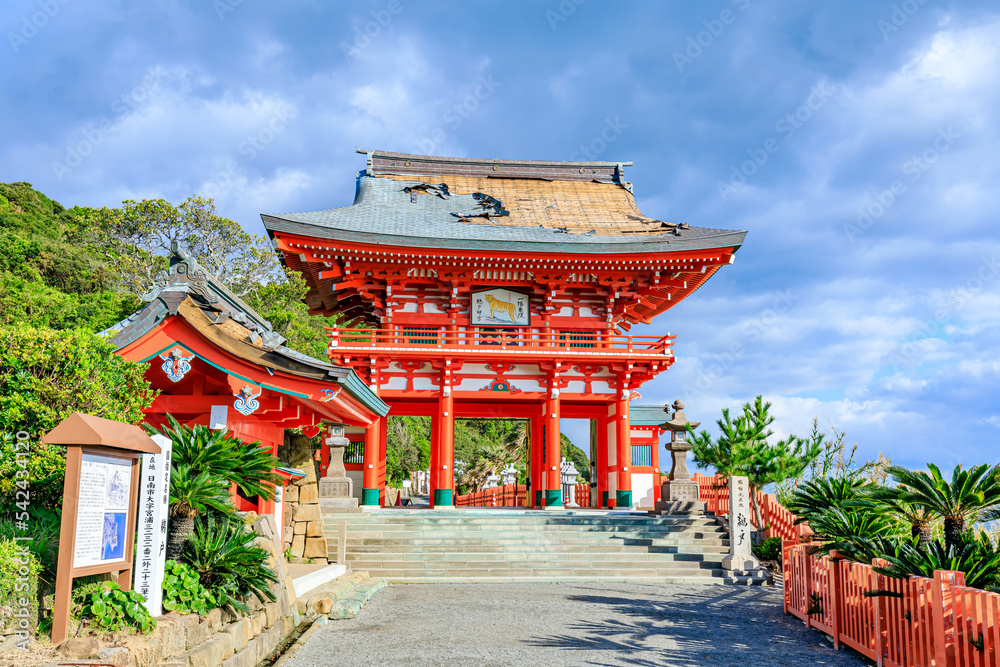 台風で損傷した鵜戸神宮 宮崎県日南市 Udo Shrine damaged by a typhoon. Miyazaki prefecture Nichinan city. 台風で損傷した鵜戸神宮 宮崎県日南市 Udo Shrine damaged by a typhoon. Miyazaki prefecture Nichinan city.