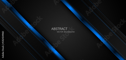Abstract black and blue stripes and free space for design. modern technology innovation concept background
