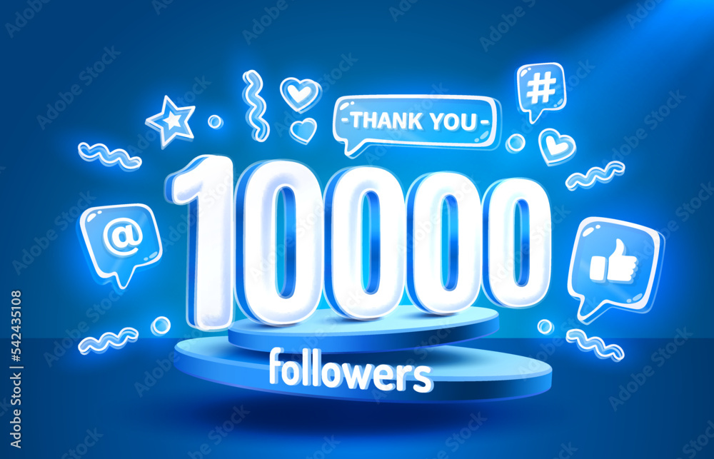 © hobbitfoot - Thank you 10000 followers, peoples online social group, happy banner celebrate, Vector © hobbitfoot - Thank you 10000 followers, peoples online social group, happy banner celebrate, Vector