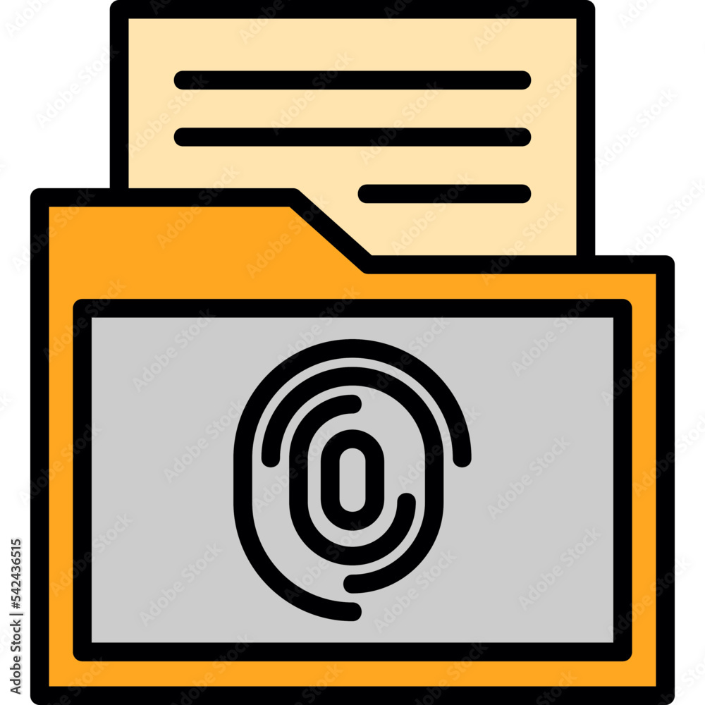 Dactyloscopic Data Icon Dactyloscopic Data Icon