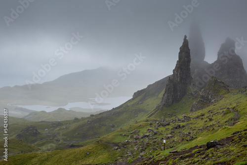 The Old Man of Storr on The Storr Mountain, Isle of Sky in the Scottish Highlands