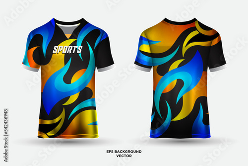 Fantastic Wavy jersey design suitable for sports, racing, soccer, gaming and e sports vector