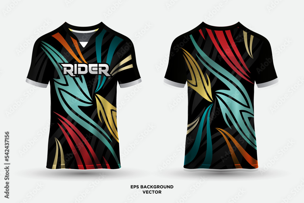 Futuristic jersey design suitable for sports, racing, soccer, gaming and e sports vector