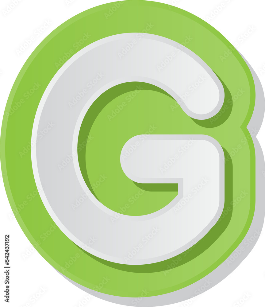 colorful paper capital alphabet letter G colorful paper capital alphabet letter G