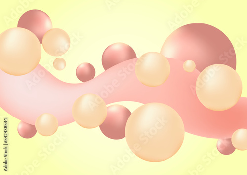 Creative minimal buble trendy gradient template for cover brochure, flyer, poster, banner web. Vector 3d illustration. Abstract 3d background. Liquid flowing colors.