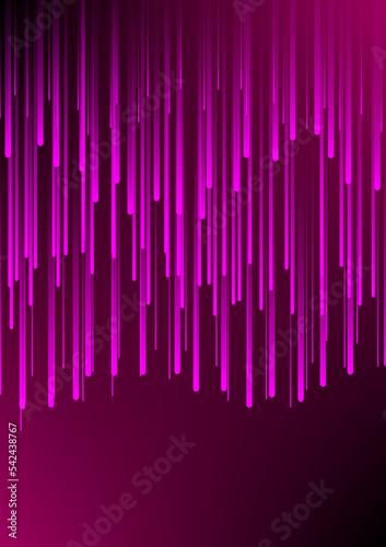 Fallen pink lines on dark pink background. Vector Illustration