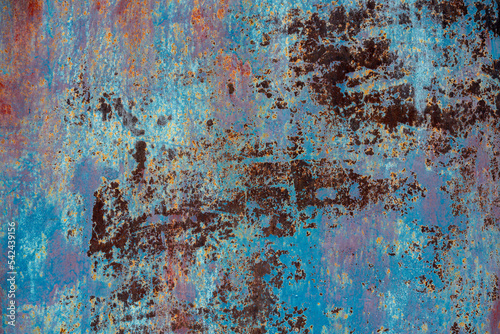 Background Old rusty metal surface texture with corrosion