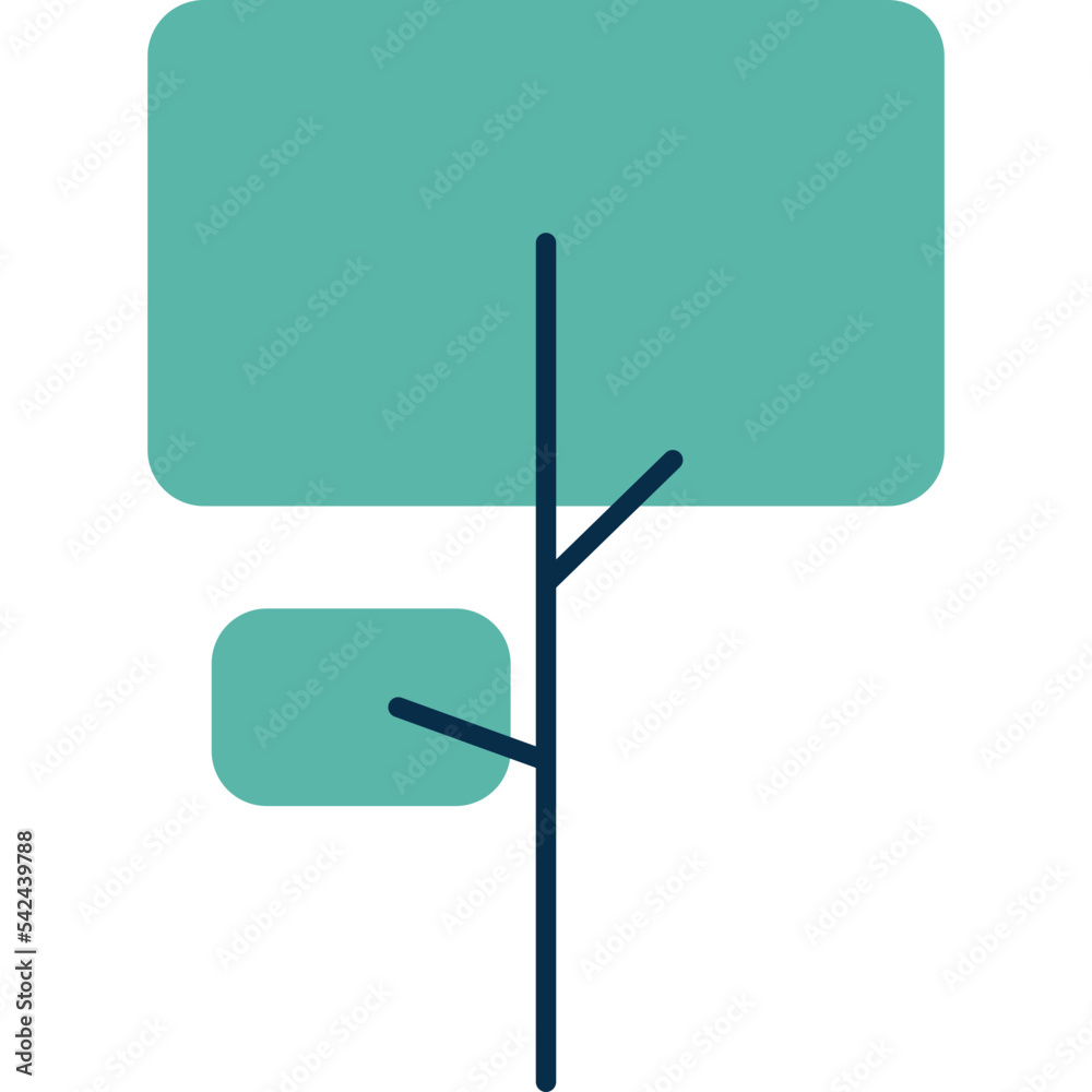 Fototapeta premium Simple Tree Flat Illustration (3)