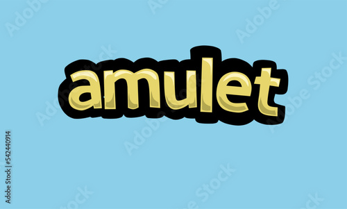 AMULET writing vector design on a blue background © Gantar