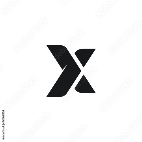 X abstract initial letter monogram vector logo design
