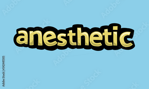 ANESTHETIC writing vector design on a blue background