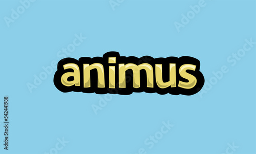 ANIMUS writing vector design on a blue background