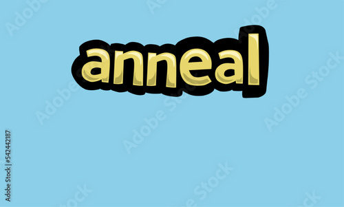 ANNEAL writing vector design on a blue background