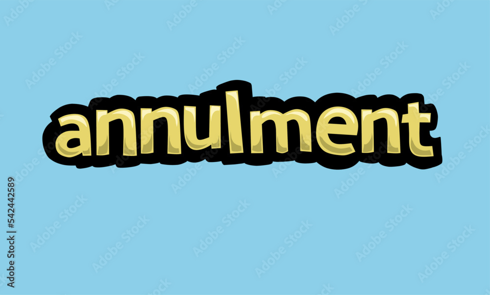 ANNULMENT writing vector design on a blue background