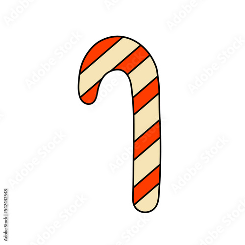 Wallpaper Mural Christmas Sweet Striped Lollipop in Retro Style Torontodigital.ca