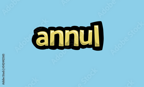 ANNUL writing vector design on a blue background