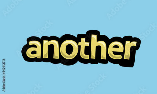 ANOTHER writing vector design on a blue background