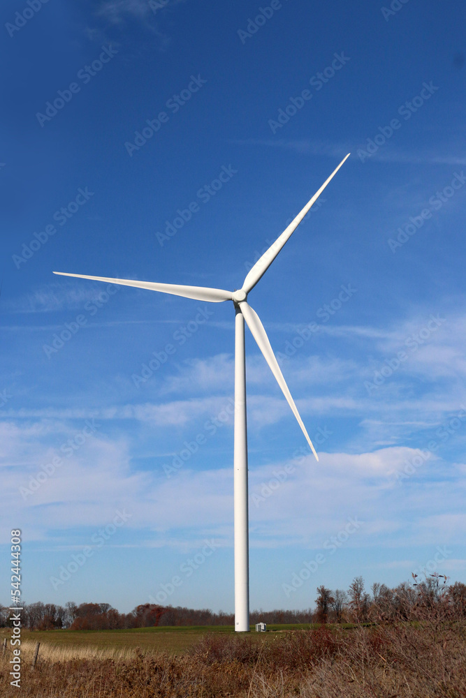 Wind turbines on Amherst Island, a small farming island in Ontario where it was very much opposed