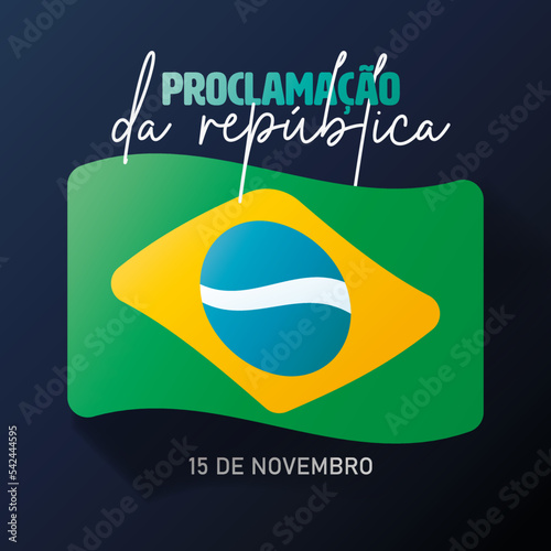 Arte de proclamação da república do Brasil para redes sociais feriado nacional