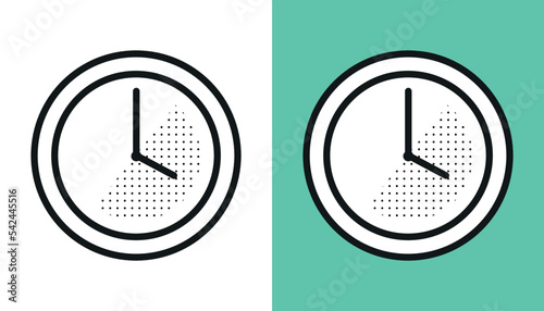 Analog clock illustration vector icon time pictogram