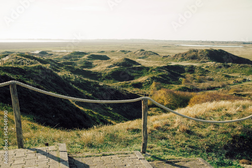  rope fence in dunes photo