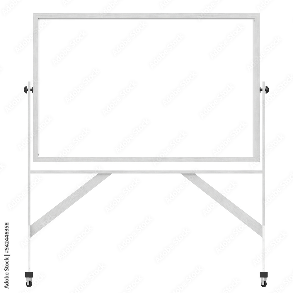 3d rendering illustration of a reversible freestanding whiteboard 3d rendering illustration of a reversible freestanding whiteboard